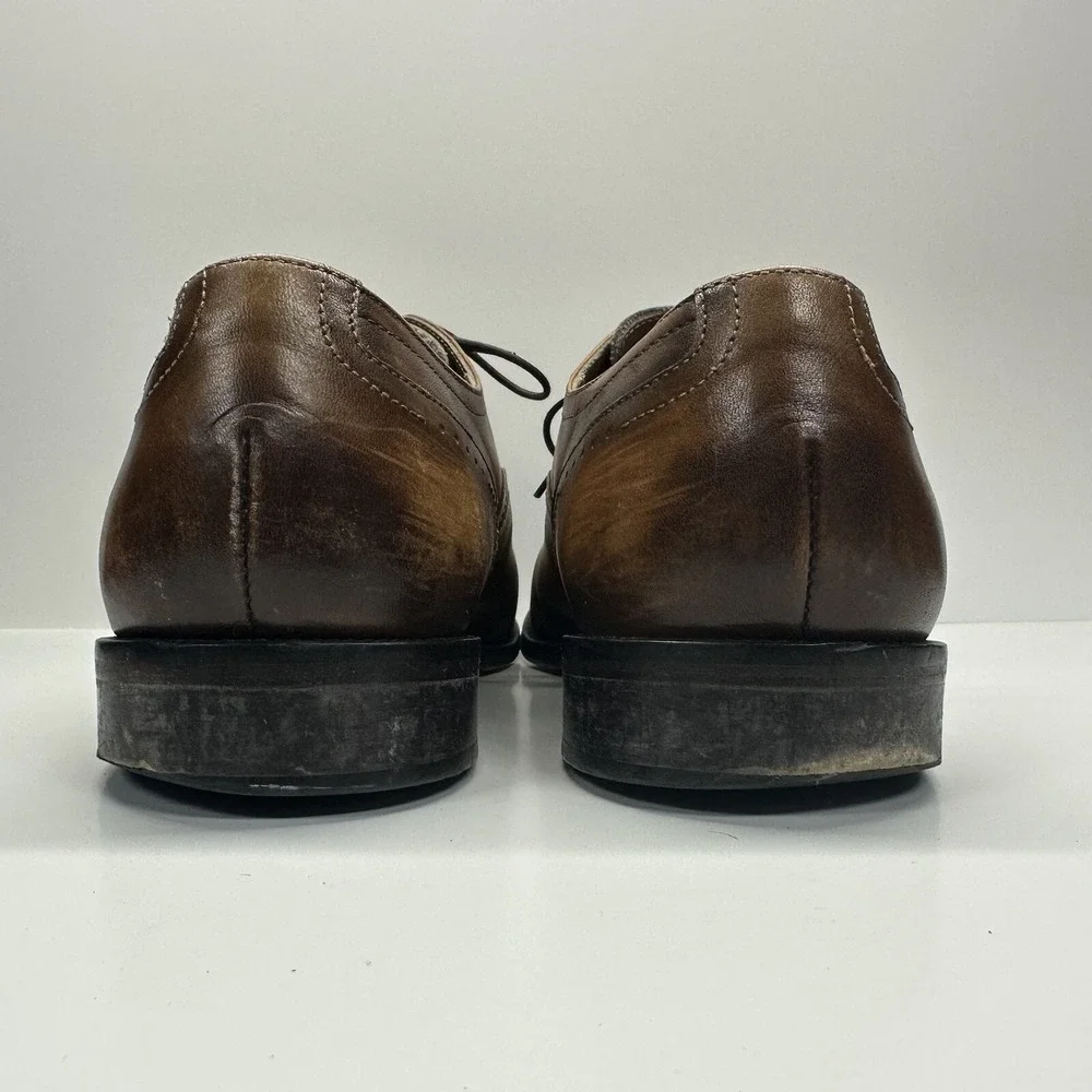 Bruno Magli Mens Italy Brown Arno Oxford Leather Dress Shoes Sz US 11 M‎